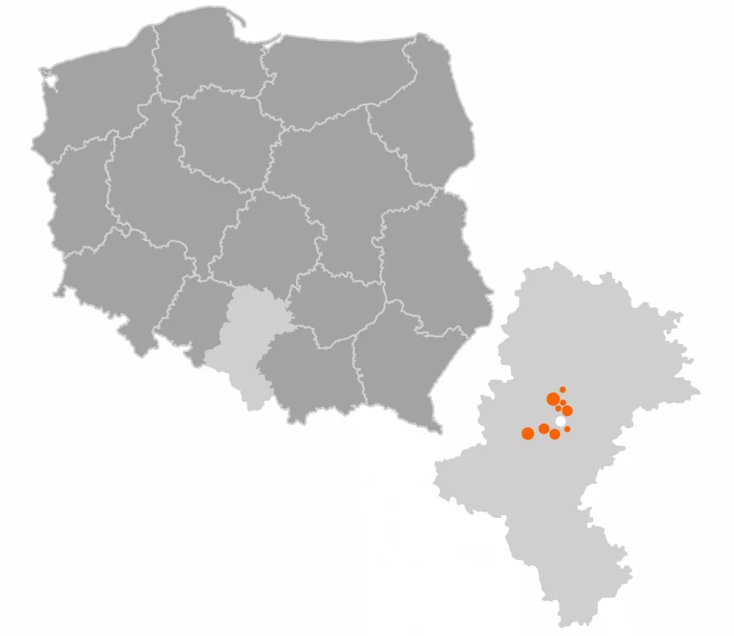 mapa działalności