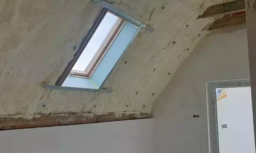 Poddasze po wykonaniu izolacji pianą PUR