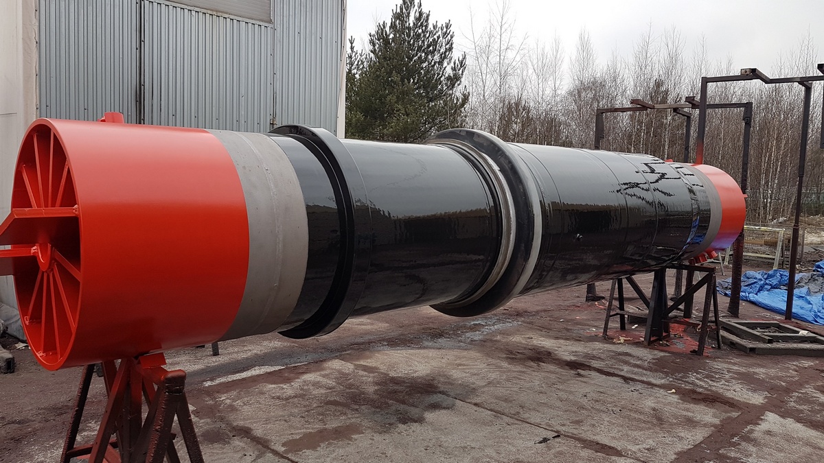 Duży element technologiczny po wykonaniu zabezpieczenia powierzchni
